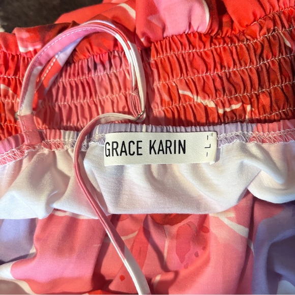 Grace Karin Red and Purple Floral Maxi Dress - Picture 12 of 16